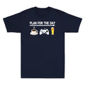 Plan For The Day Coffee Game And Beer Funny Gift Novelty Adult Men's T-Shirt Top