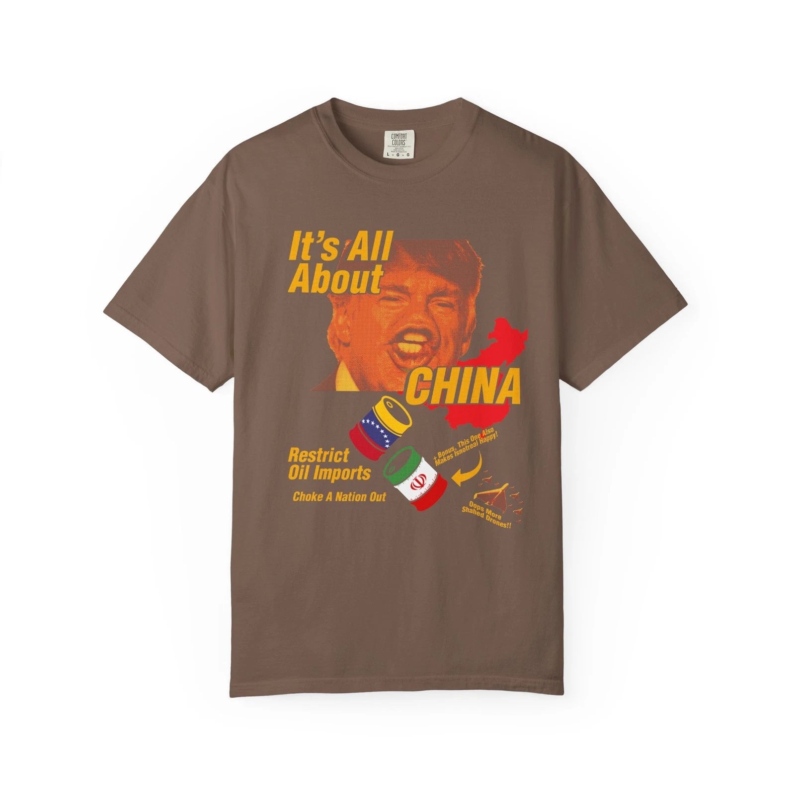 It's All About CHINA T-Shirt Chynuh Trump Chump Iran War Gas Price Go Up brrr
