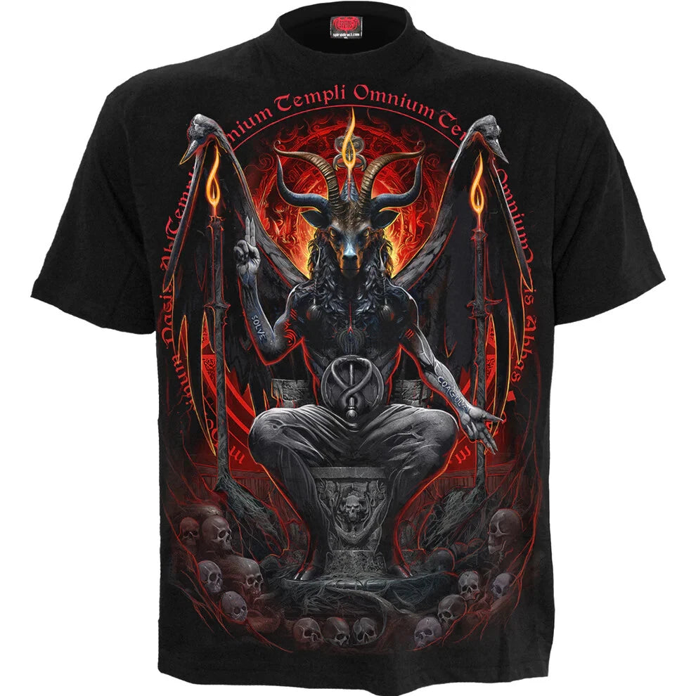 SPIRAL DIRECT BAPHOMET T-Shirt/Tattoo/Skull/Demon/Gothic/Goth/Rose/Top/Tee