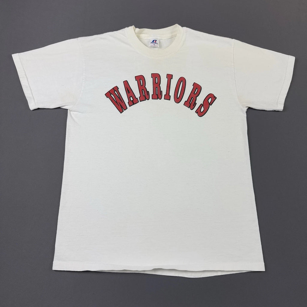 Rare Vintage Y2K Russell Athletic Warriors White Shirt Medium Sports Gym Run