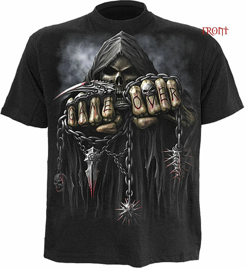 Spiral Direct Game Over T Shirts/Skull/Gothic/Biker/Horror/Darkwear/Metal/Top
