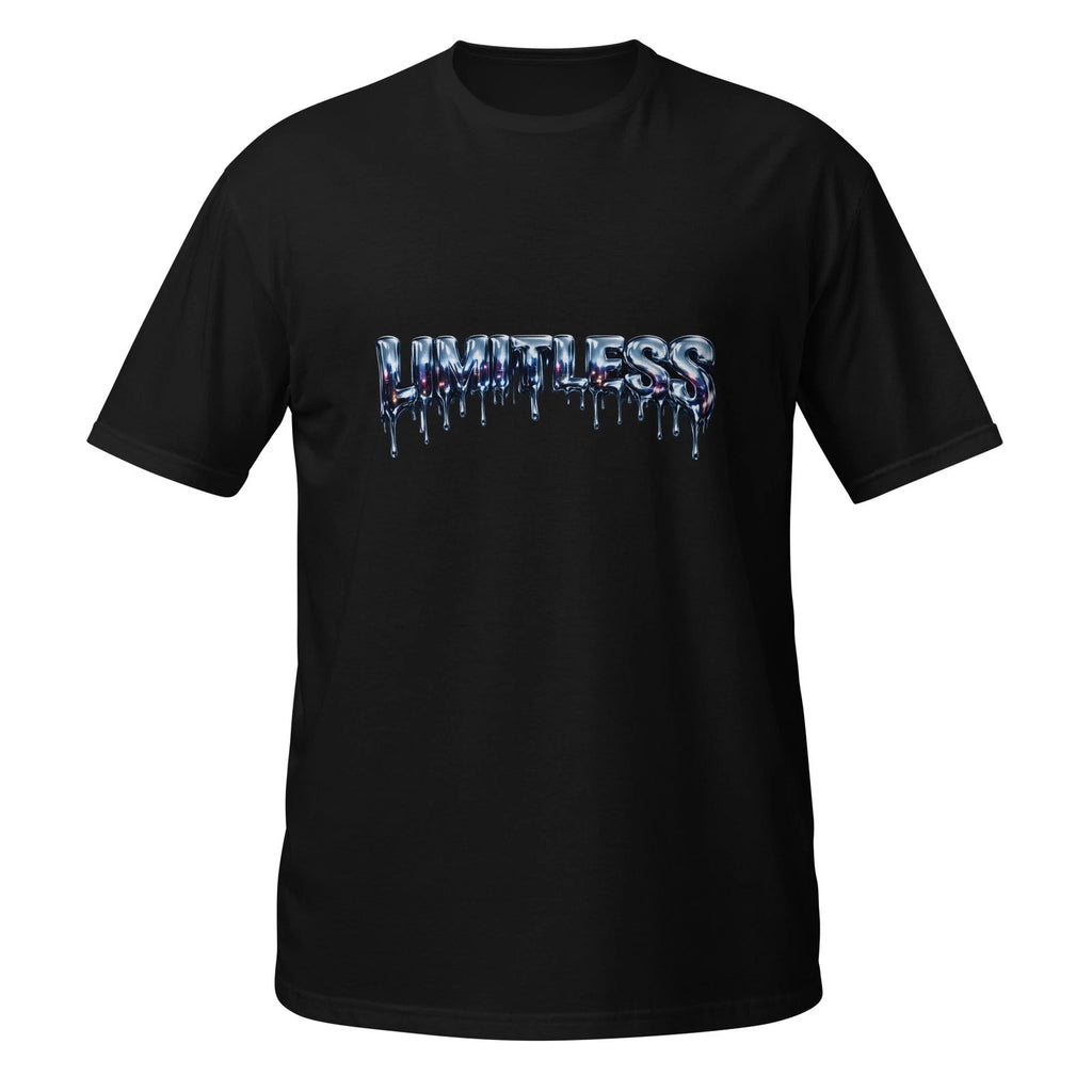 Limitless Chrome Liquid Metal Y2K Streetwear Graphic T Shirt Futuristic