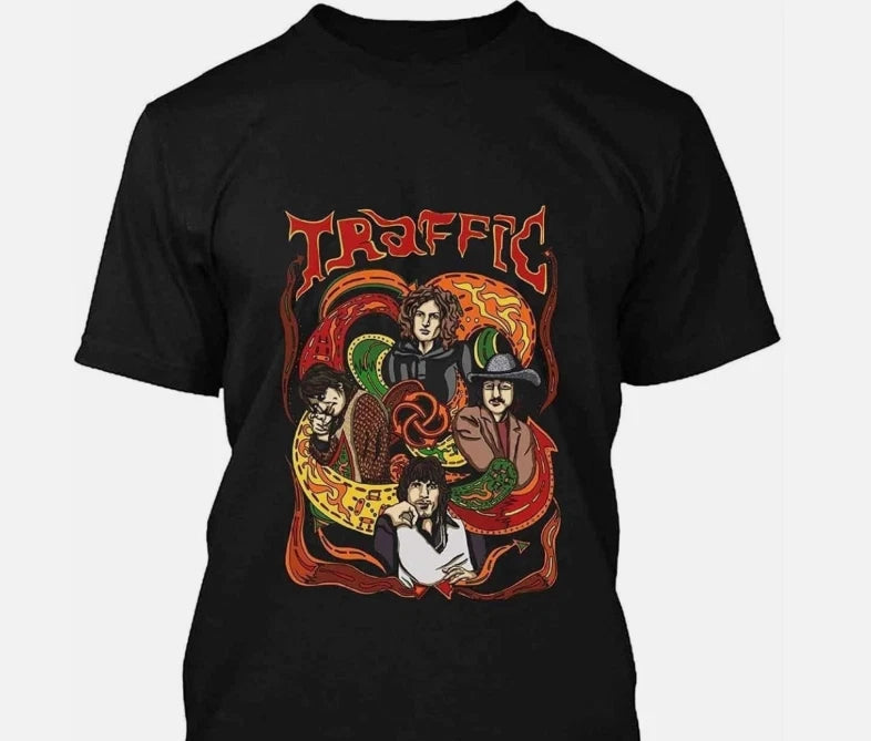 Traffic Band Steve Winwood Graphic T Shirt Black Unisex S-5XL
