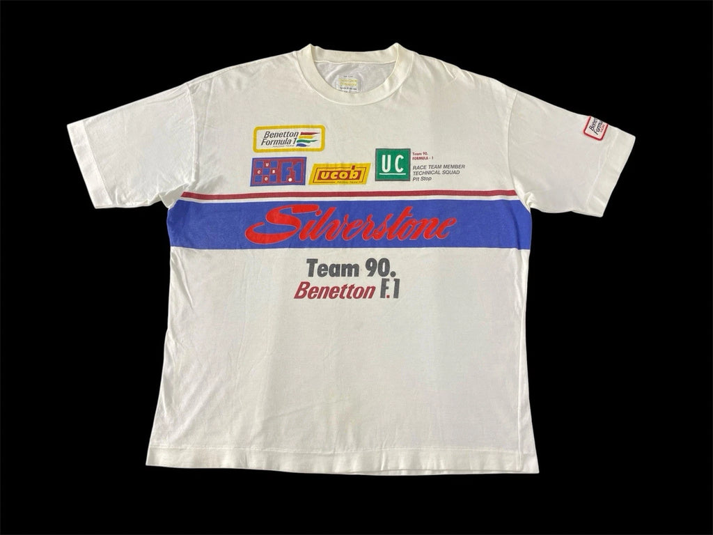 90s United Color Of Benetton Silverstone Team F1 Tee T-shirt M W370
