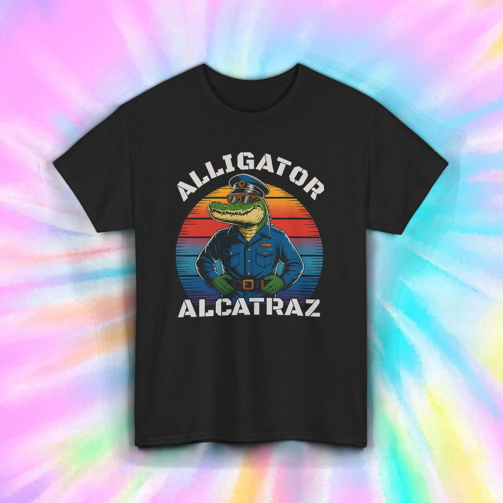 Alligator Alcatraz Shirt Funny Gator Officer Sunset Florida Prison Tee S-5XL