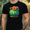 Mens Watercolour Cactus Motif Cotton T-Shirt Size XS to 5XL
