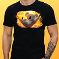 Mens Relaxed Koala Motif Cotton T-Shirt Size XS to 5XL