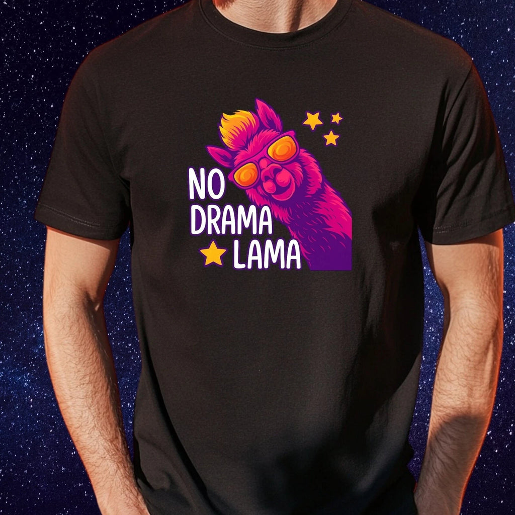 Mens Llama No Drama Sunglasses Cotton T-Shirt Size XS to 5XL