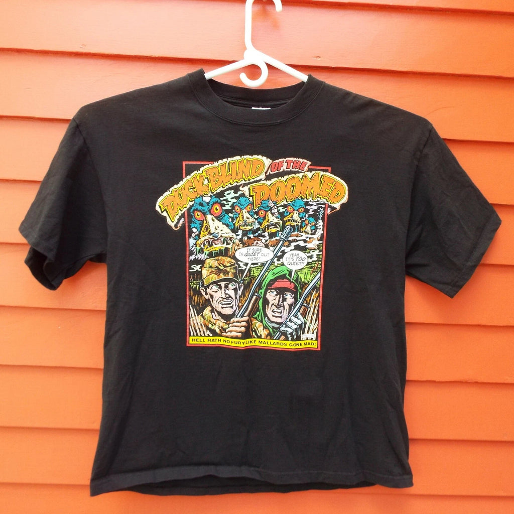 Vintage Hunting Ducks Pop Art Shirt Jon Q Wright Comic Series Size XL (NOS)