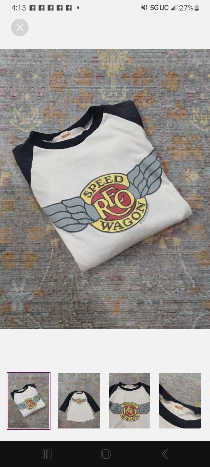 Vintage 80's Roach Reo Speed Wagon Raglan Tee