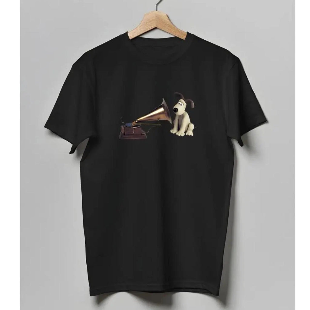 Black Wallace & Gromit graphic t-shirt