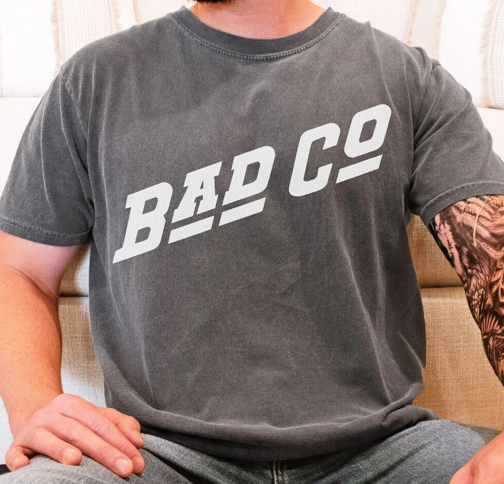 BAD COMPANY T-Shirt 80s 90s Punk Rock Band Vintage Black Comfort Colors 1717 Tee
