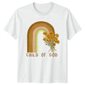 Child Of God Womens T-Shirt Floral Boho Christian Birthday Gift For Her