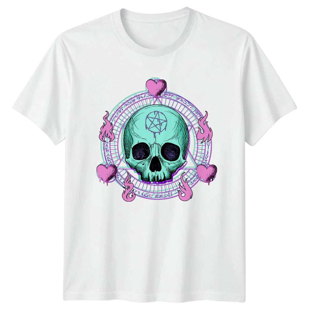 Pastel Goth Skull Pentagram Magic T-Shirt Kawaii Goth Alternative Birthday Gift