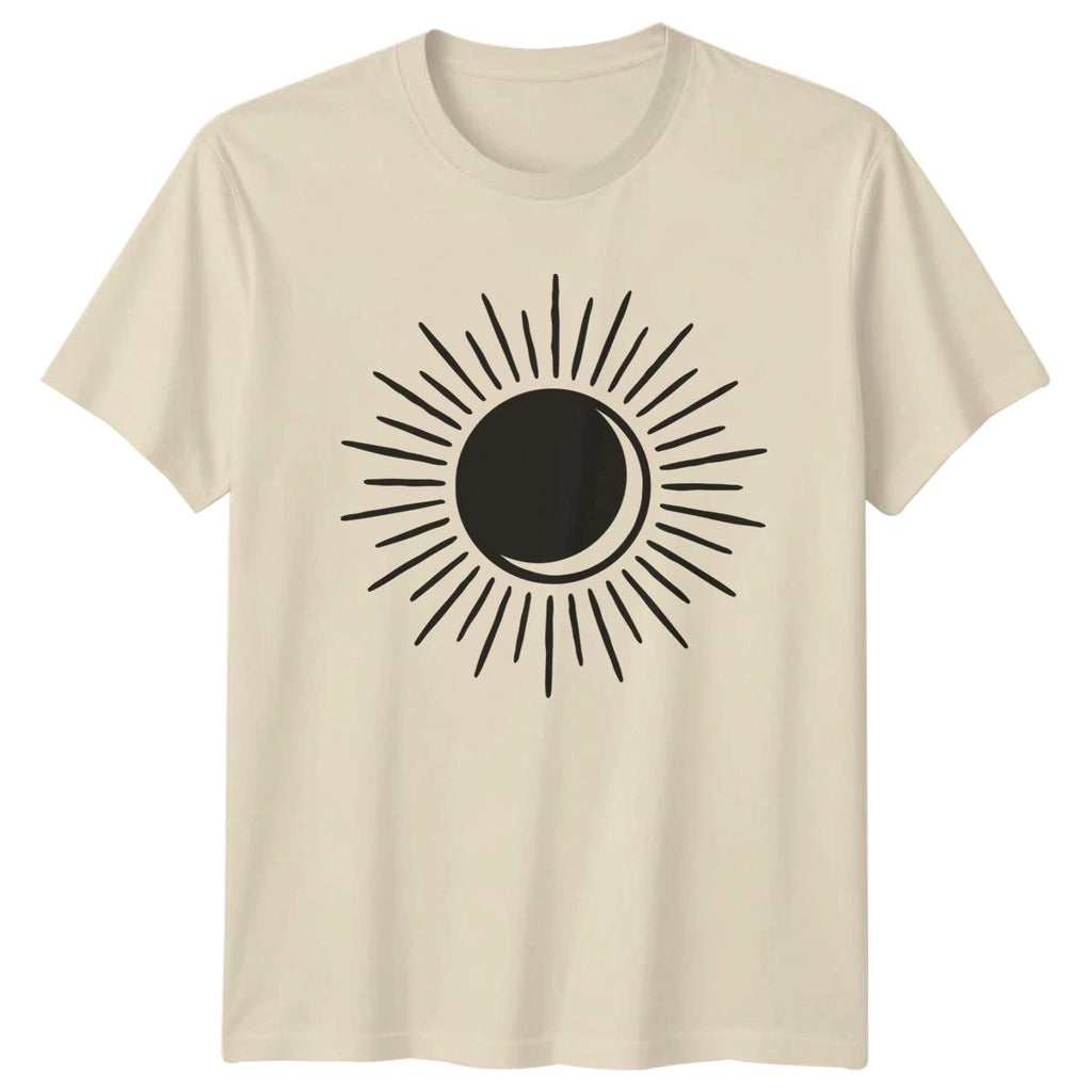 Boho Celestial Sun Moon Design T-Shirt Spiritual Celestial Gift For Him And Her