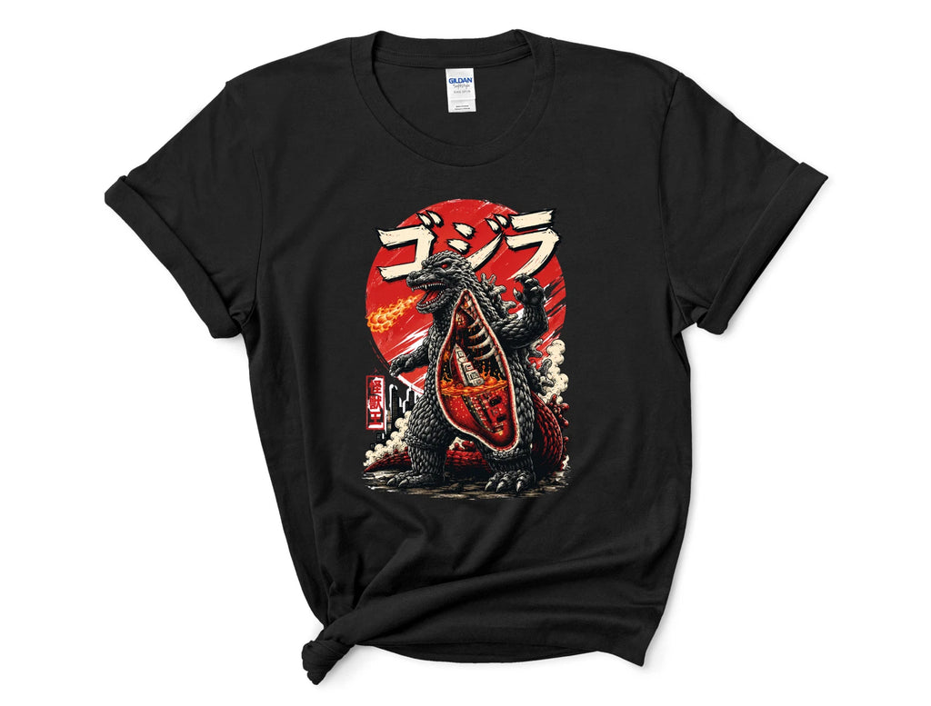 Godzilla Anatomy T-Shirt Japanese Kaiju Monster Retro Graphic Tee