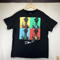 Selena Graphic T-Shirt Pop Art Style Black All Cotton Mens Large Thin