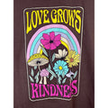 Fifth Sun Size M Brown "Love Grows Kindness" Cotton Blend T-Shirt