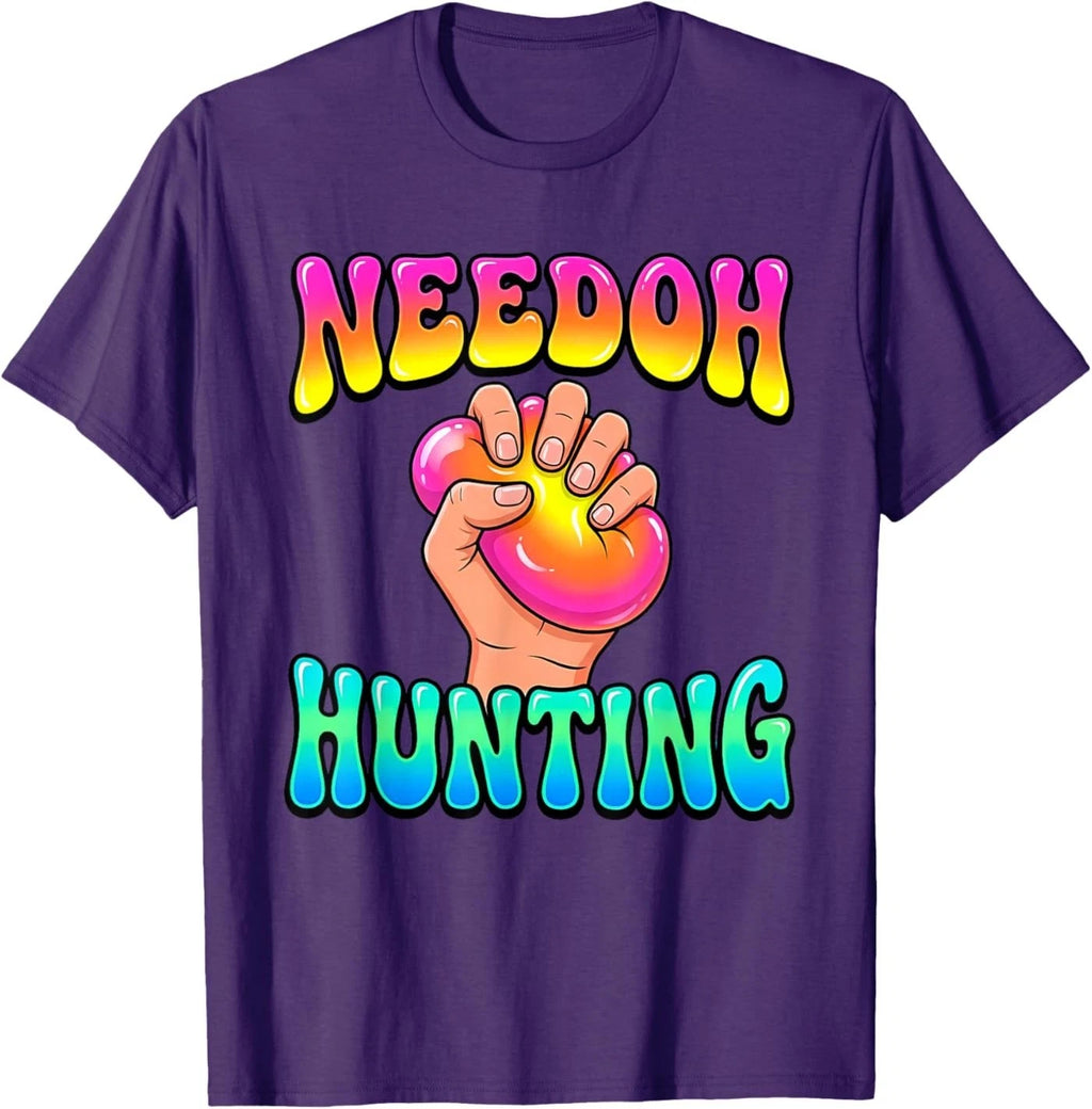 Needoh Hunting Squishy Toy Needoh Stress Ball Gen Z Meme T-Shirt