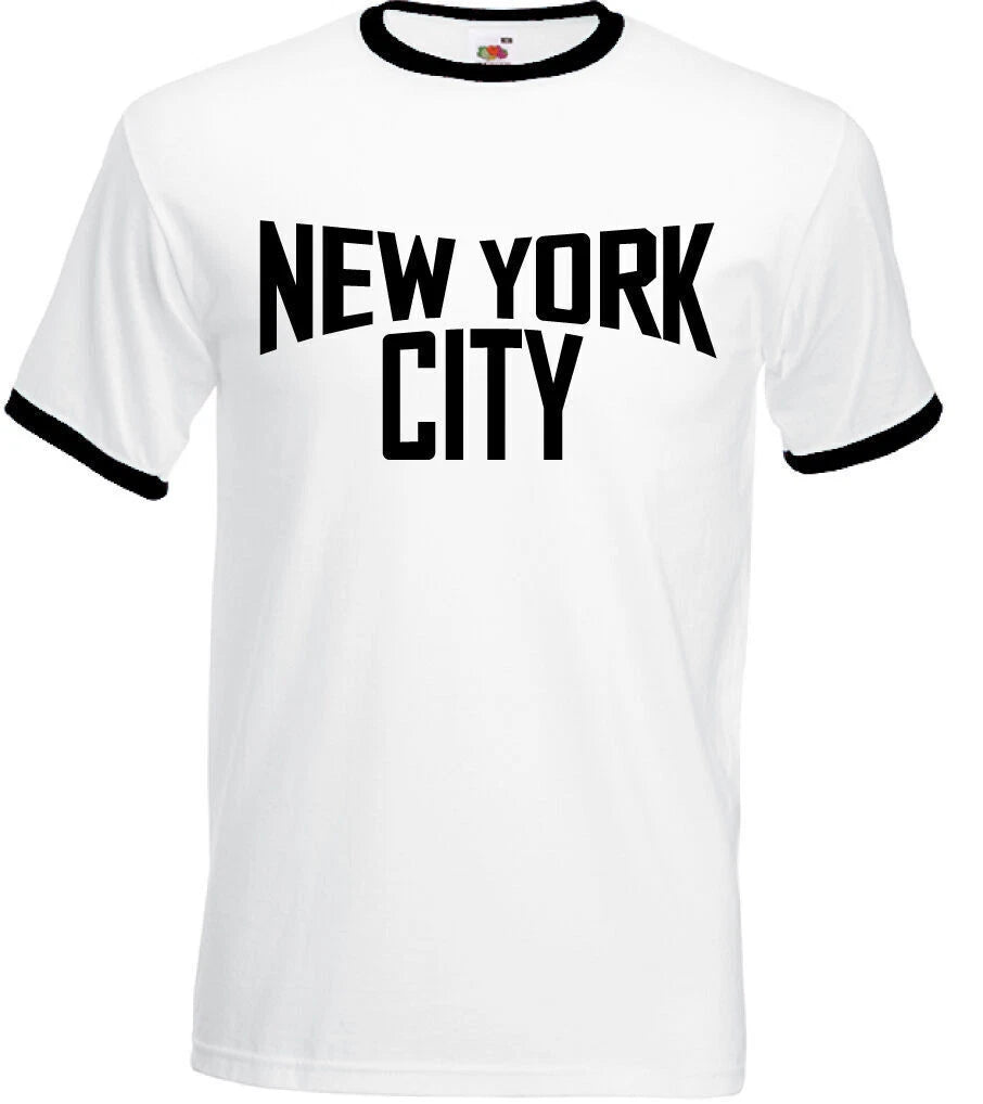 New York City Mens Ringer T-Shirt Imagine 90S 80S 70S 60S