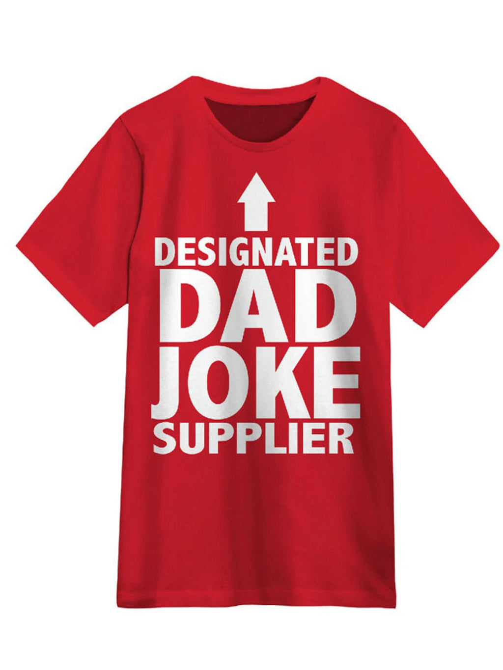 Dad Joke Supplier Men's Red Short Sleeve Graphic T-Shirt Size Small NEW