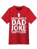 Dad Joke Supplier Men's Red Short Sleeve Graphic T-Shirt Size Small NEW