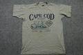 Vintage Cape Cod Shirt Mens Medium Gray Stripe Massachusetts Atlantic Coast 90s