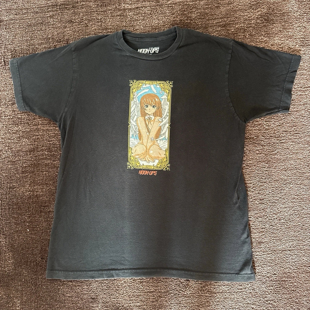 Hook-Ups Skateboards Jeremy Klein JK Industries Angel Girl Tee Size Large