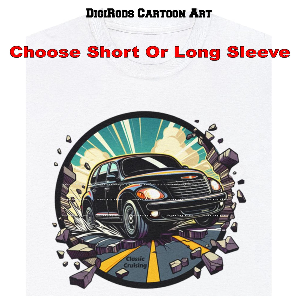 PT Cruiser Classic Cruising Model Pop Art Splash DigiRods Cartoon Car T Shirt