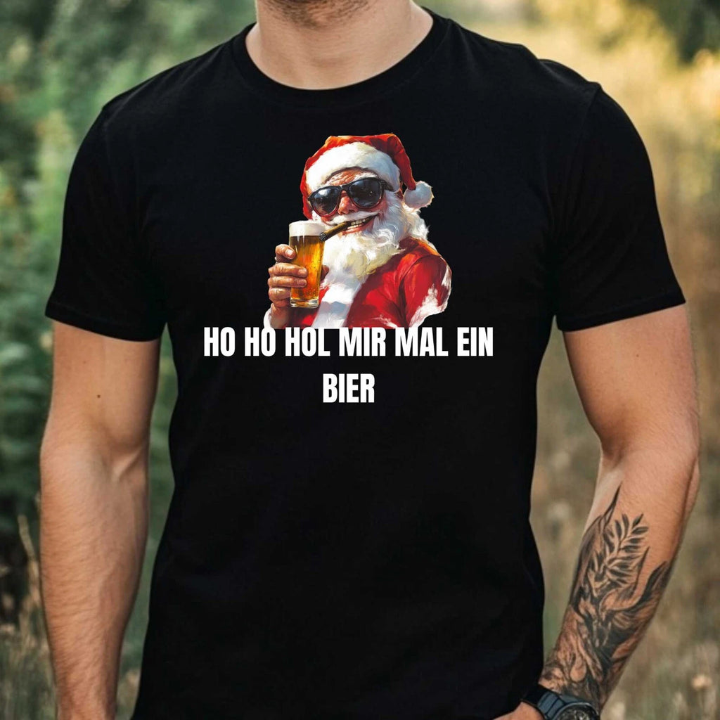 Men's HO HO HOL Me Beer Motif Cotton T-Shirt Size XS to 5XL
