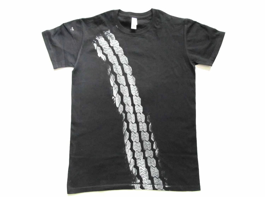 Road Print Men's Brake Track Tire Car Black T-Shirt