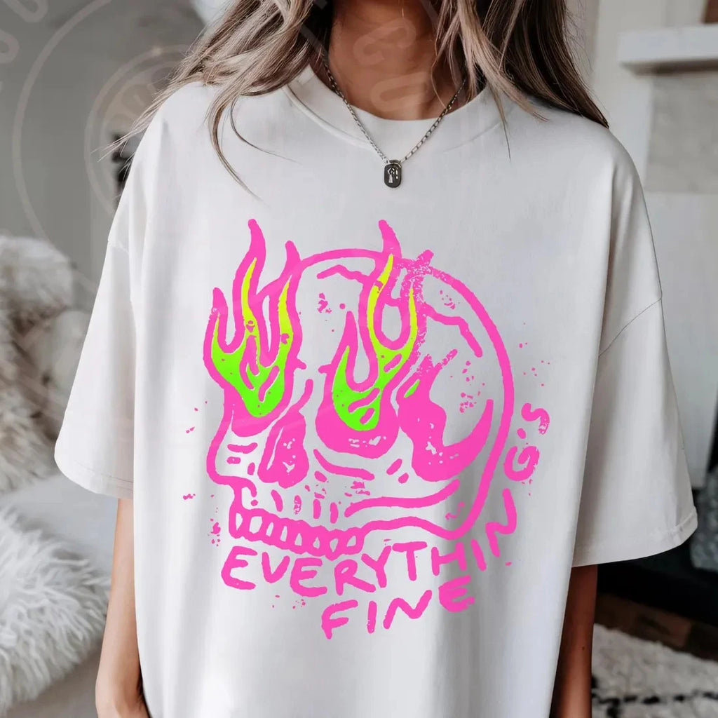 Everything is Fine Shirt, Retro Grunge Shirt, Sarcastic Shirt, Funny