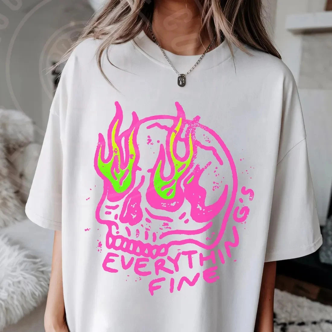 Everything is Fine Shirt, Retro Grunge Shirt, Sarcastic Shirt, Funny
