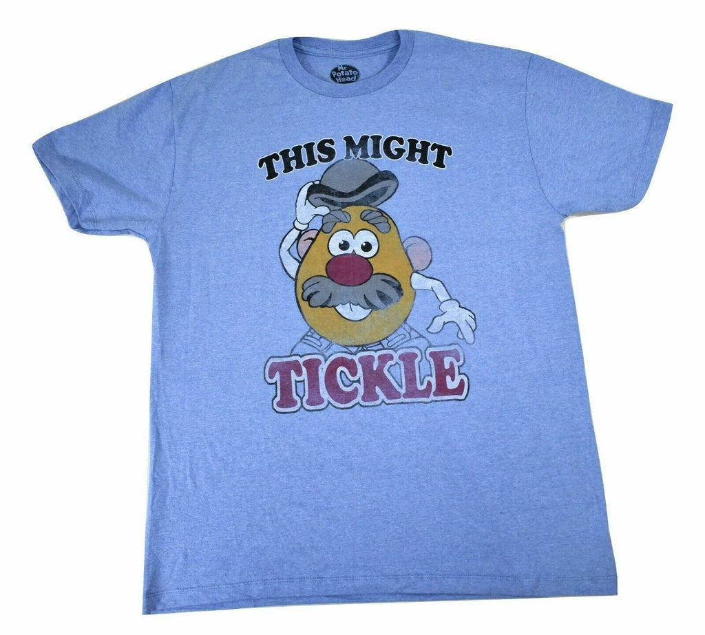 Mr Potato Head Mens This Might Tickle Funny Blue Shirt New S M L