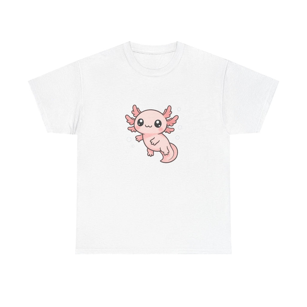 Unisex Adult T Shirt Cute Axolotl Kawaii Pink Aquatic Art