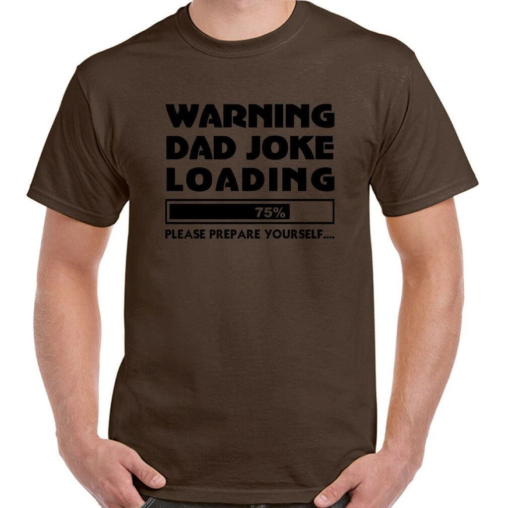 Mens Funny Dad Joke Loading T-Shirt Bad Humour Slogan Fathers Day Xmas Top Daddy