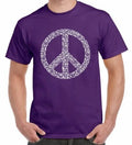 Men's Tribal Peace Symbol CND T-SHIRT - Hippie Festival Anti War