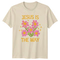Jesus Is The Way Floral Boho Nature Graphic Print T-Shirt
