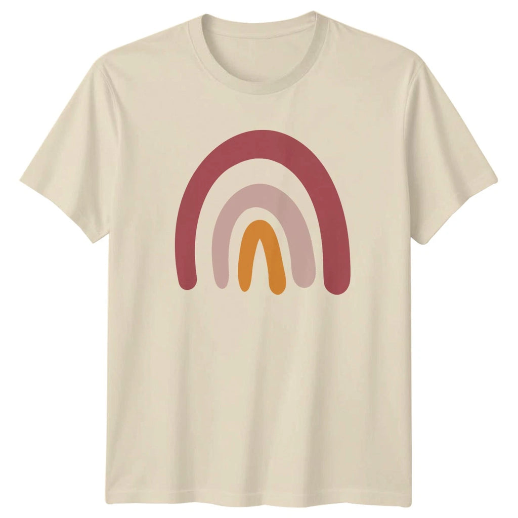 Abstract Organic Rainbow Arch T-Shirt Boho Style Lifestyle Birthday Gift
