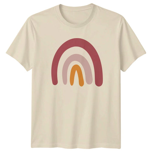 Abstract Organic Rainbow Arch T-Shirt Boho Style Lifestyle Birthday Gift