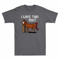 Graphic Short Cotton I Funny Sleeve T-Shirt This Post Horse Men's Love Horse