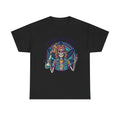 Peace & Love Skull T-Shirt | Retro Hippie Skeleton Graphic Tee