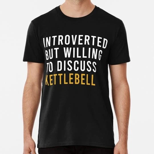 Introverted Willing Disuss Kettlebell Funny Weight Lifting Glass Blower T-Shirt