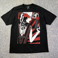 VTG Fearless T-Shirt Adult Sz L Black Graphic Print Short Sleeve Y2K Emo Art Tee