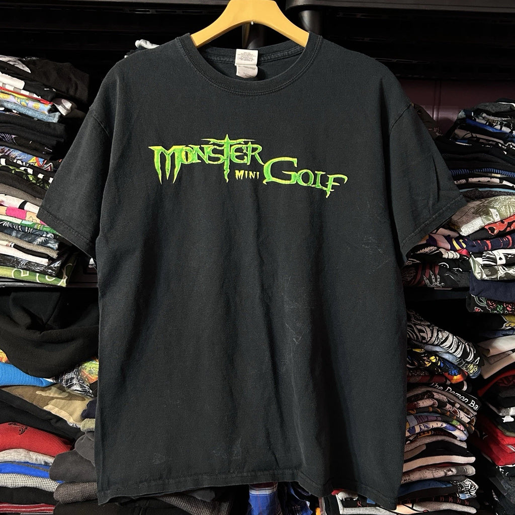 Y2K Grunge Style Monster Mini Golf Deep Dark Demented Graphic T-Shirt Size L