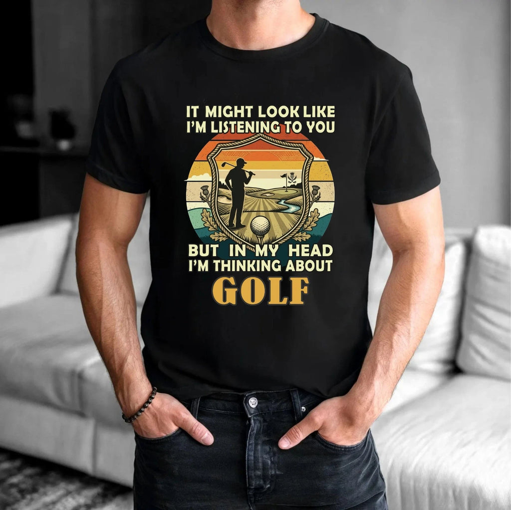 Golf Retro Sunset T-Shirt - Perfect Father’s Day Gift - Funny Golf Meme Tee Top