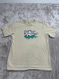Uniqlo Keith Haring T-Shirt Mens Size Small Beige Pop Art Skateboarding EUC