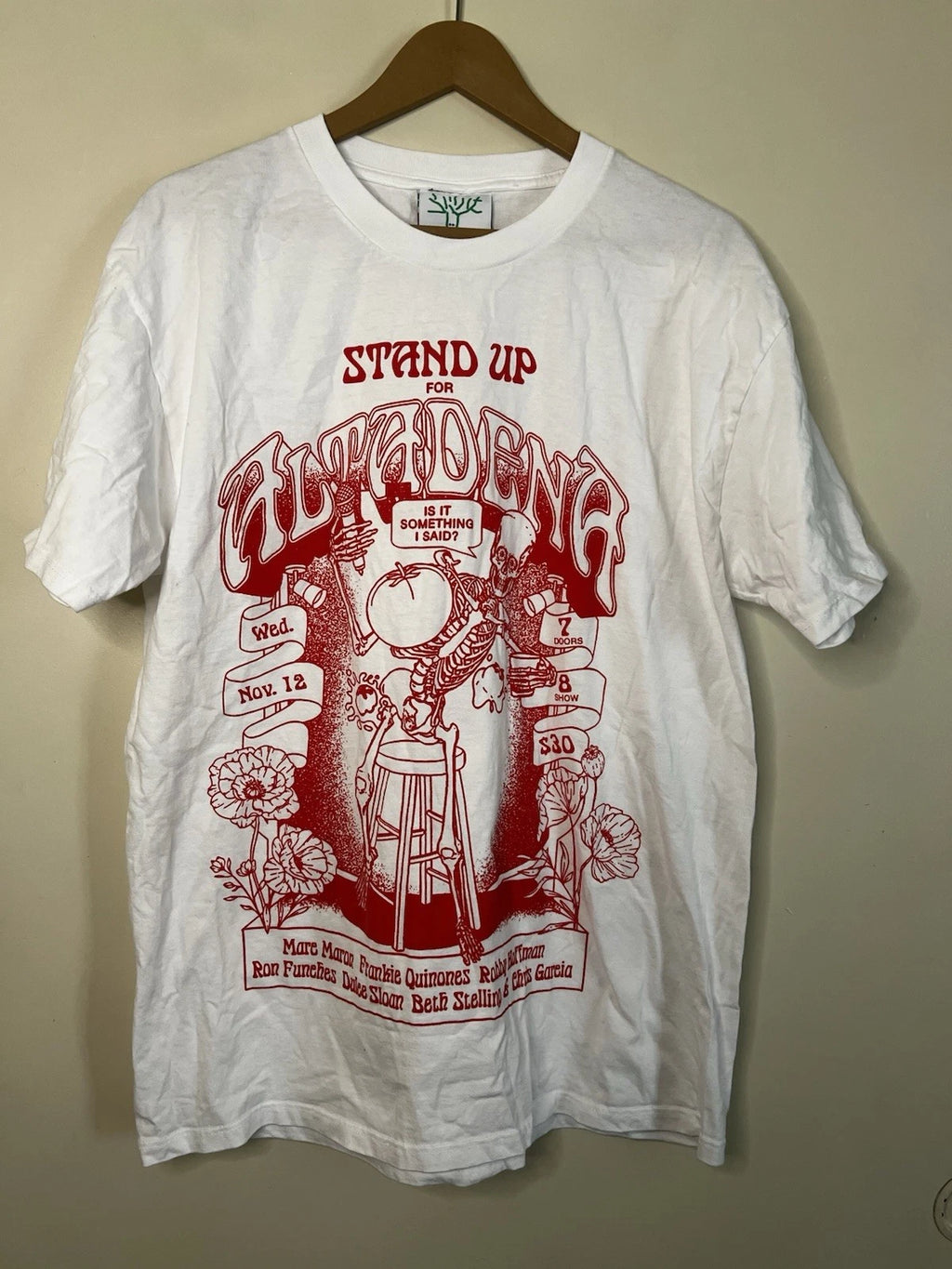 RARE Online Ceramics Stand Up For Altadena Concert T Shirt L *FLAW* SOLD OUT
