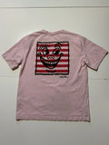 Keith Haring Foundation Smiley Face Pink Pop Art Graphic S/S Crewneck T-Shirt