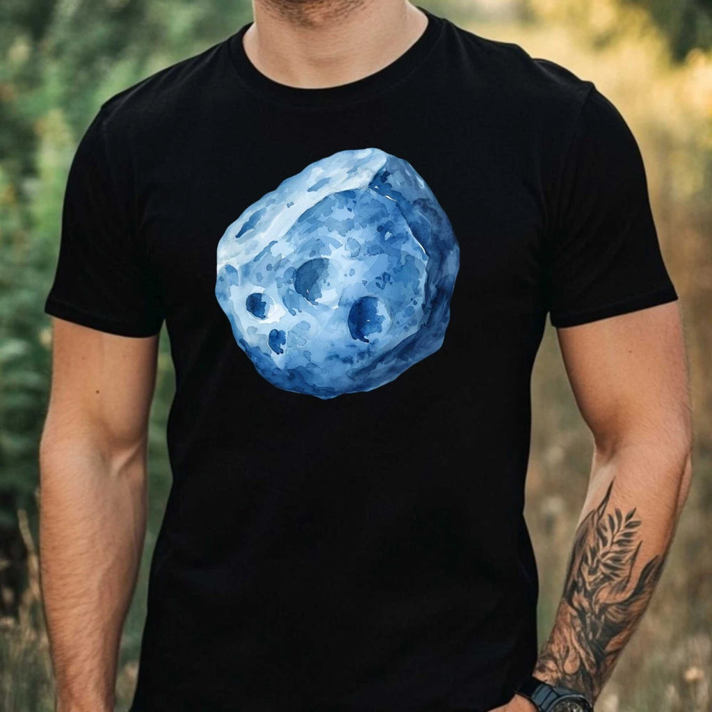 Mens Watercolour Asteroid Motif Cotton T-Shirt Size XS to 5XL